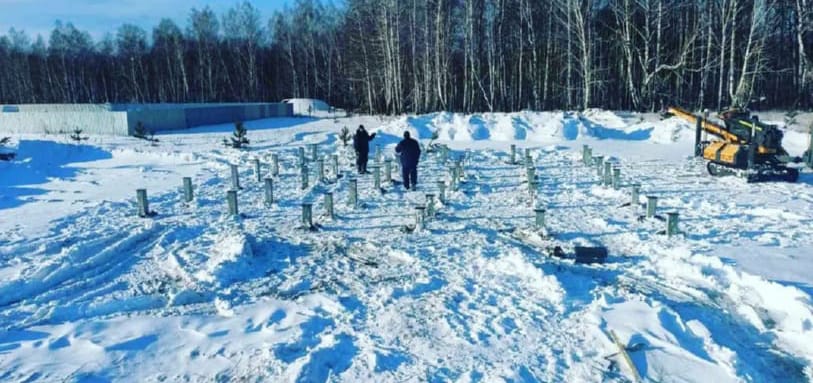 Фундамент на забивных ЖБ сваях