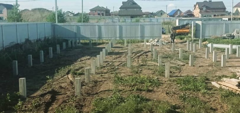 Фундамент на забивных ЖБ сваях