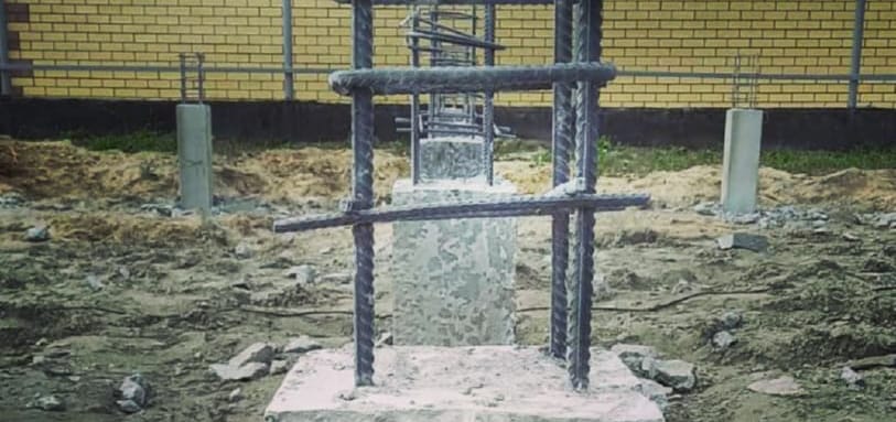 Фундамент на забивных ЖБ сваях