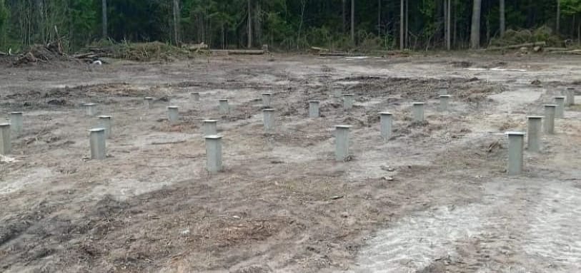 Фундамент на забивных ЖБ сваях