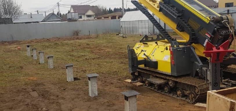 Фундамент на забивных ЖБ сваях